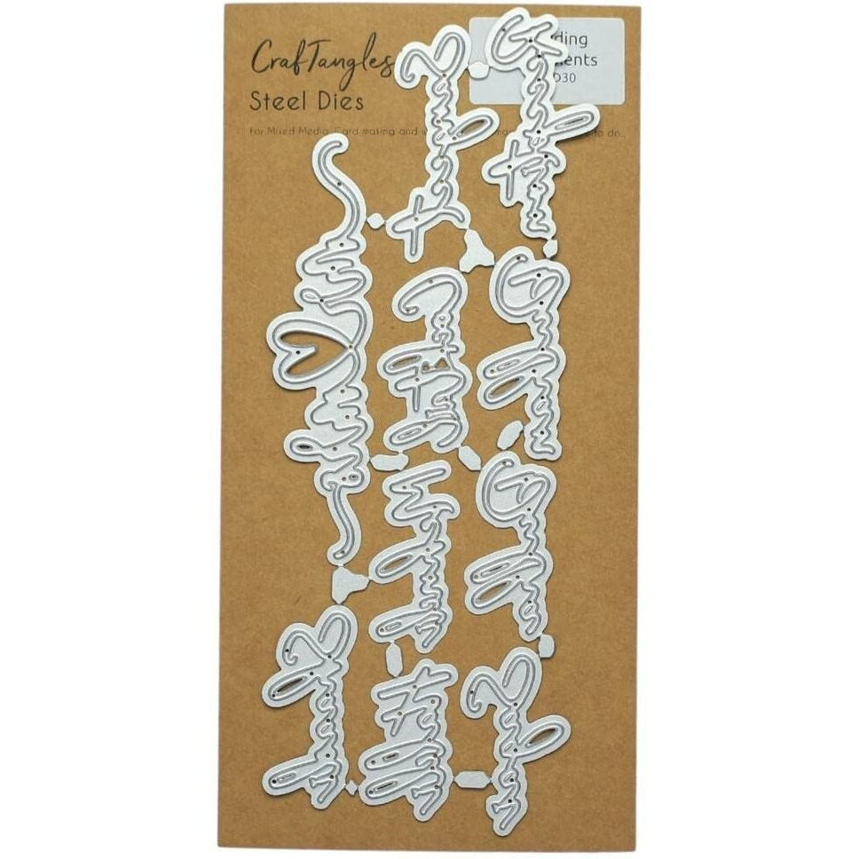 Craftangles Steel Dies - Wedding Sentiments (Set Of 10 Dies)