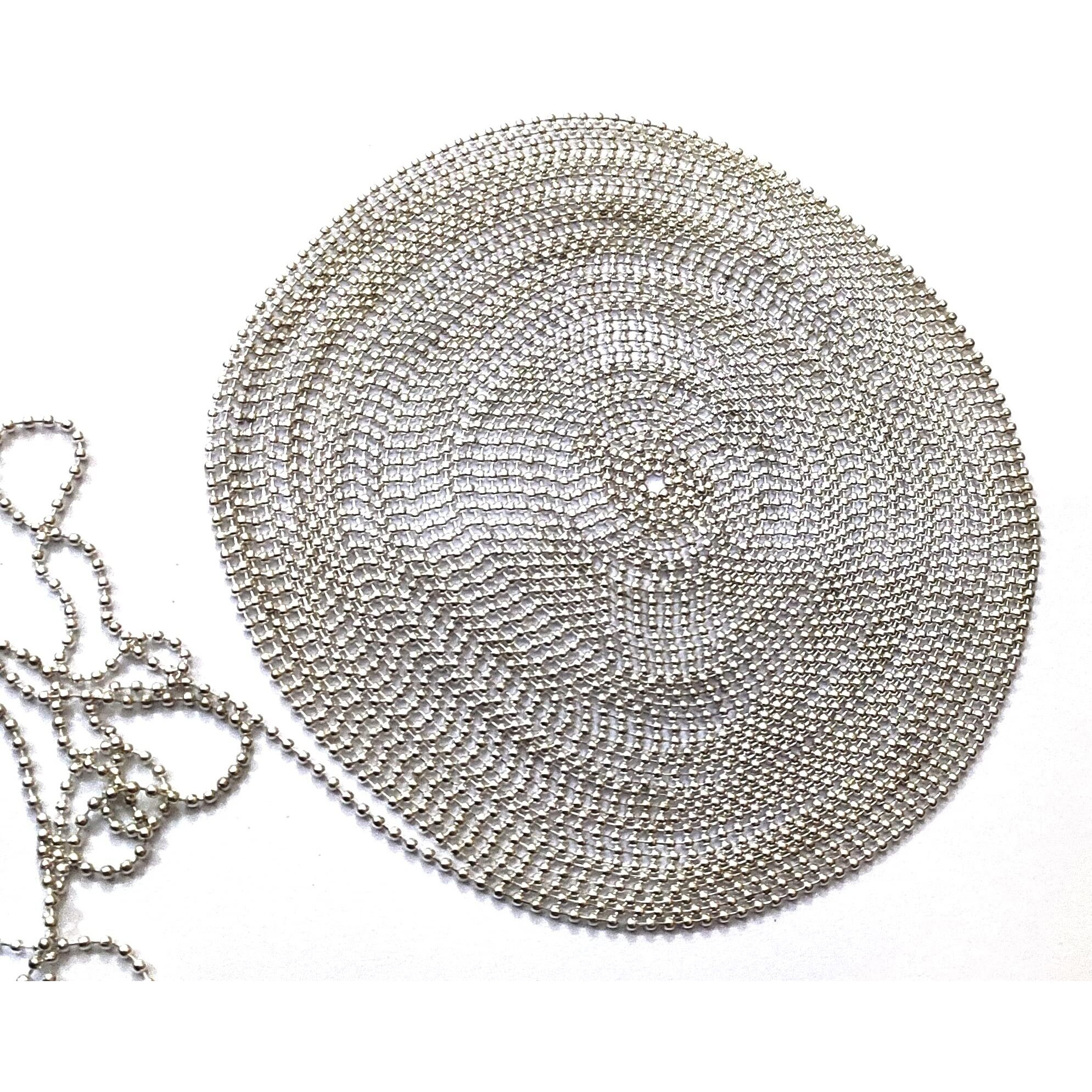 Get-Set-Go 1.5Mm Silver Metal Ball Chain For Jewelry Making, Crafts, Decorative, Long Lasting Silver Shine (12 Mtr Silver)