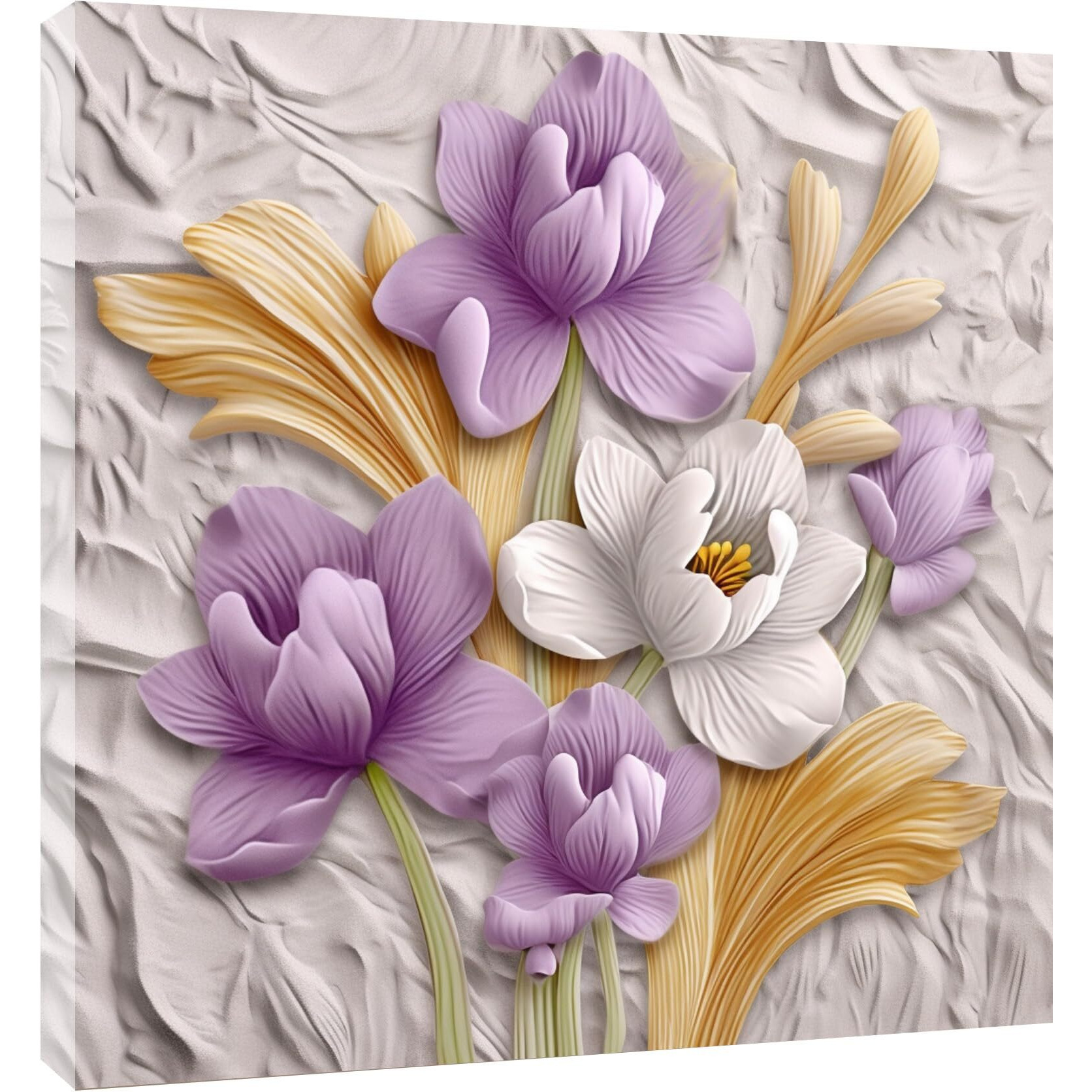 Truecanvas Abstract Wooden Framed Canvas Painting For Bedroom, Living Room, Study Room & Office | Pine Wood Frame | 24 X 24 Inch (61 X 61 Cms), Sq178