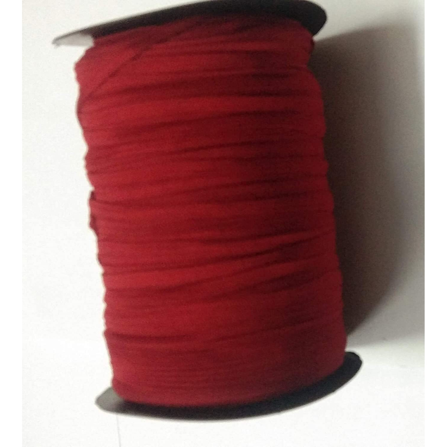 Omx 6Mm (1/4 Inch) Polyester Flat Braided Elastic Cord Band For Mask, Sewing, Crafts | Knit Sewing Crafts Diy Earloop For Mask Bent And Other Projects, C4 Size Elastic (Red, 25 Mtr)