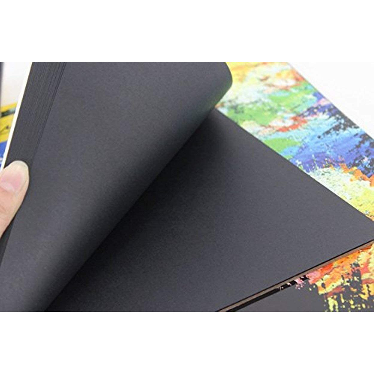 EsKube A5 Size Black Paper Drawing Pad Sketch Book For Artists With Hardback - 20 Pages, 140 Gsm