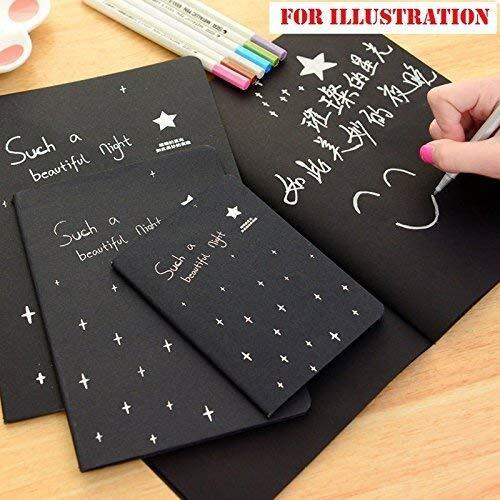 EsKube A5 Size Black Paper Drawing Pad Sketch Book For Artists With Hardback - 20 Pages, 140 Gsm