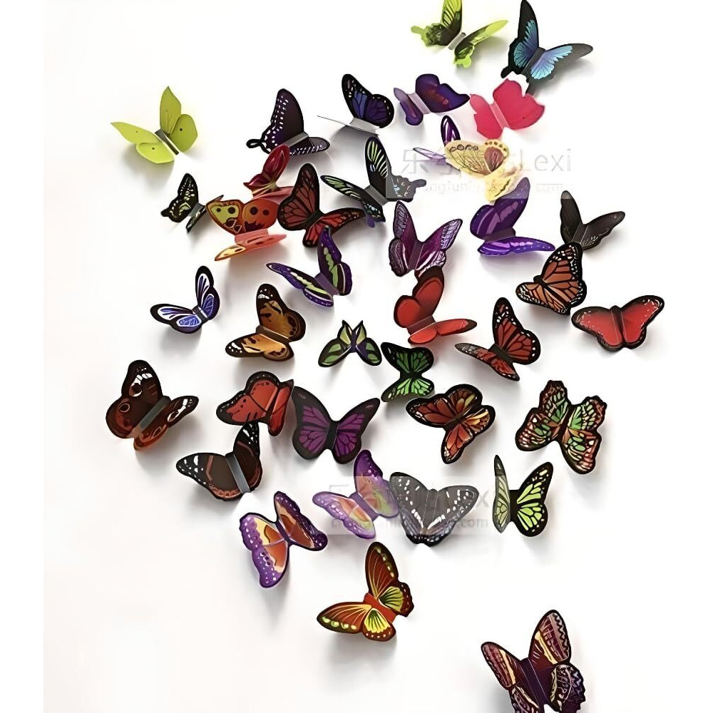 Jaamso Royals Butterfly Stickers For Wall, Butterfly Decoration Items, Butterfly Stickers, Butterfly Wall Decor, Butterflies, Butterflies For Wall Decoration (21 Cm X 30 Cm)