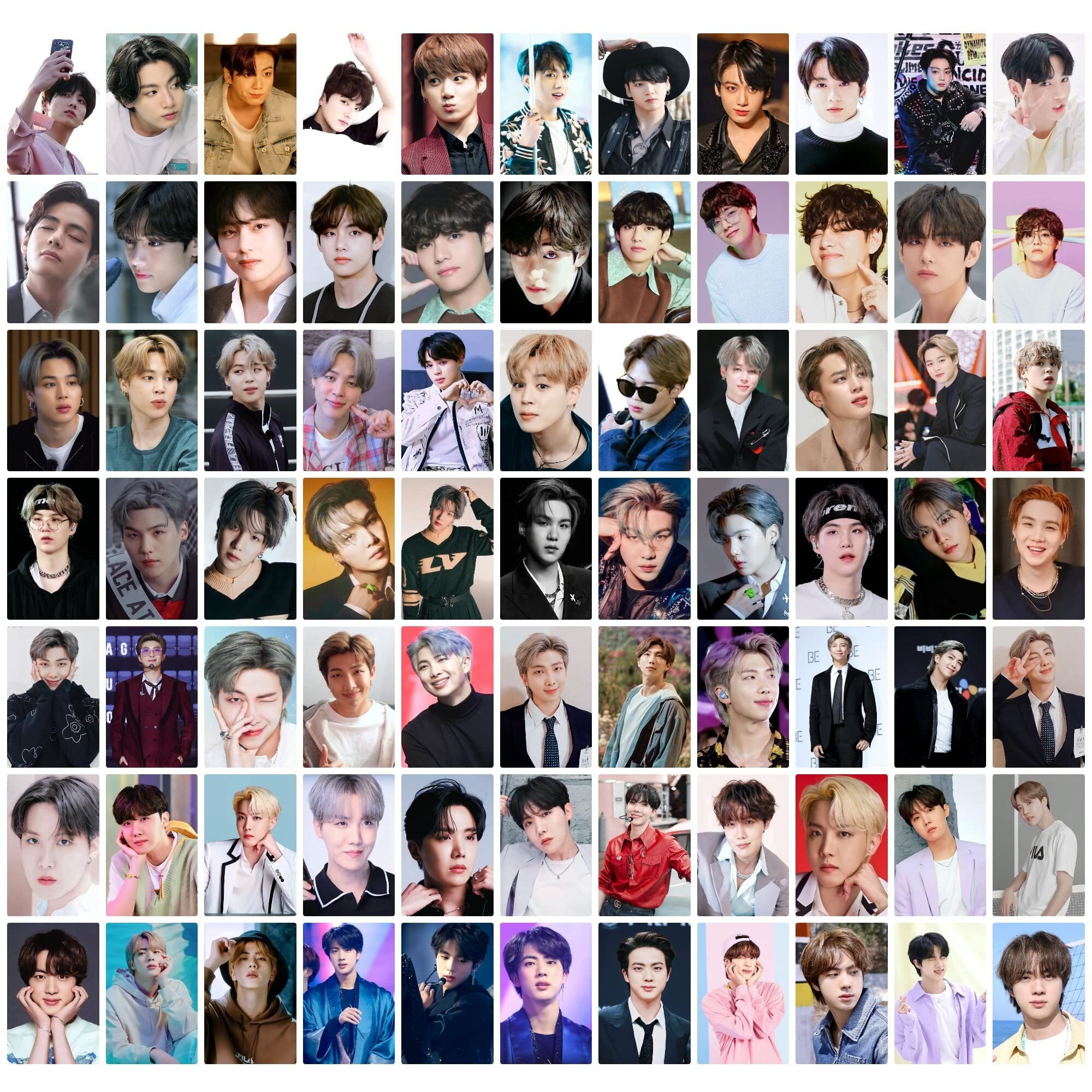 Printnet Pack Of 77 Bts Band Members Photocards Collection, Hd Quality, Multicolour, (4.4 X 3 Inch)