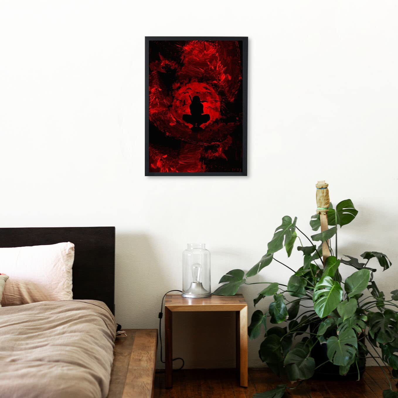 Soulabiti Naruto Itachi Uchiha Of The Hidden Leaf Village Poster Wall Frame Art (12-Inches X 18-Inches, Framed With Glass) Itachi Poster|Itachi Poster Framed|Itachi Wall Frame