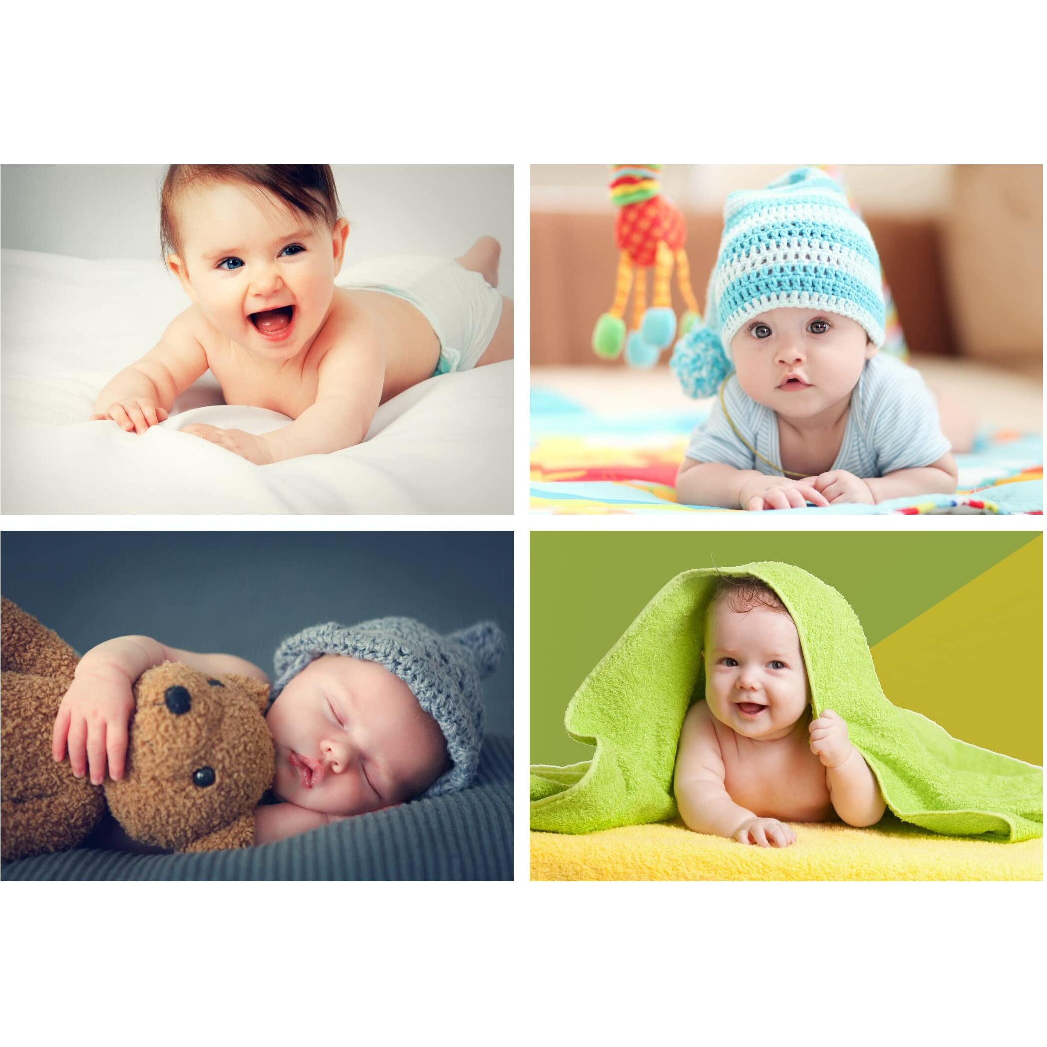 Printnet New Born Baby Girl/Boy Poster For Wall Pregnant Women Cute Large Posters In Room Bedroom With Big Size Gloss Finish, Size - 12 X 18 Inch, Set Of 4 Photo