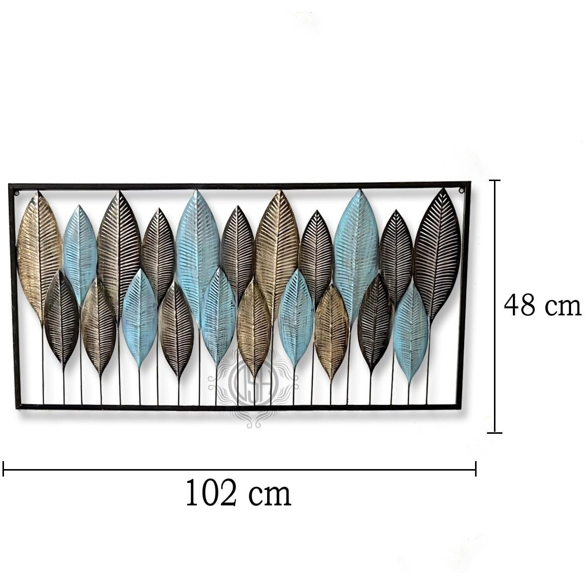 Dsh Crafting Your Curiosity Metal Wall Deco Multi Color (40X19 Inch) Wall Hanging Wall Arts For Indoor Home Office Decoration.(Wart-26-Standingleaf)