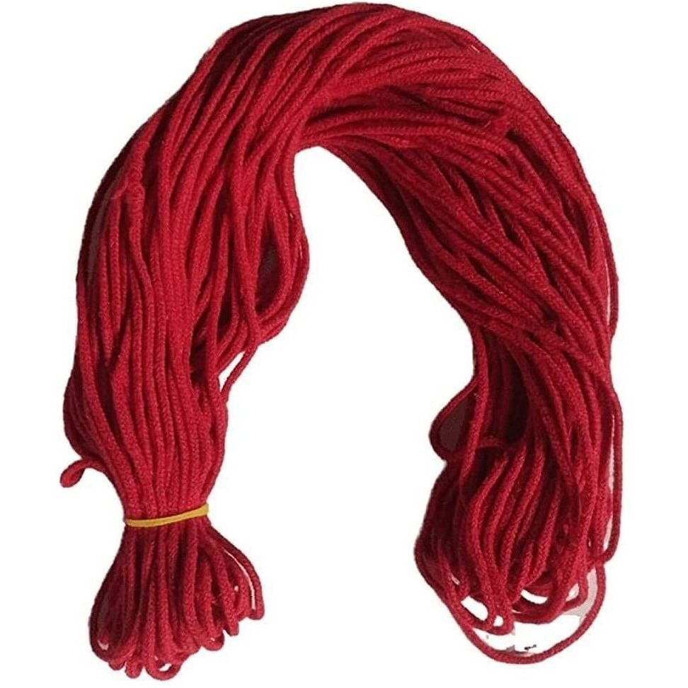 On Blow Soft Red Cotton Thread, Lal Dhaga Nazar Suraksha 20 Meters, Pack Of 3