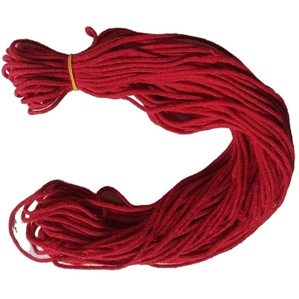 On Blow Soft Red Cotton Thread, Lal Dhaga Nazar Suraksha 20 Meters, Pack Of 3