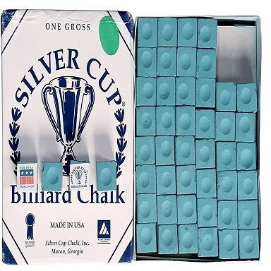 Laxmi Ganesh Billiard Silver Cue Billiard Chalk -144Pcs Green