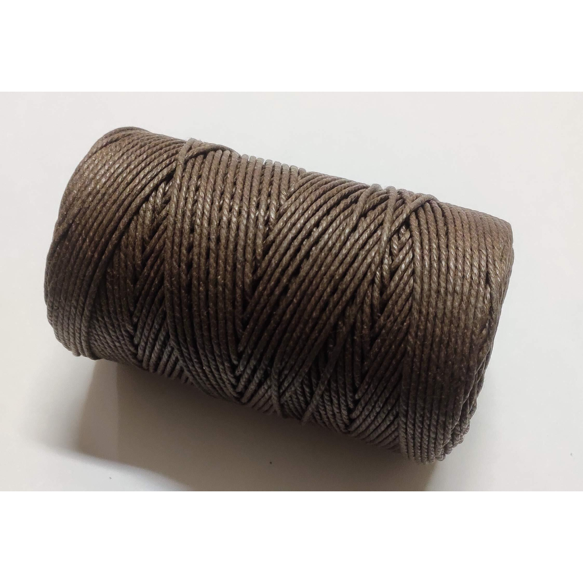Omx 100Mtr/ 328Feet 3Ply Wax Coated Cotton Cord For Jewellery Making. Heavy Duty Packing String For Diy Crafts And Gift Wrapping (Brown, 1 Pcs)
