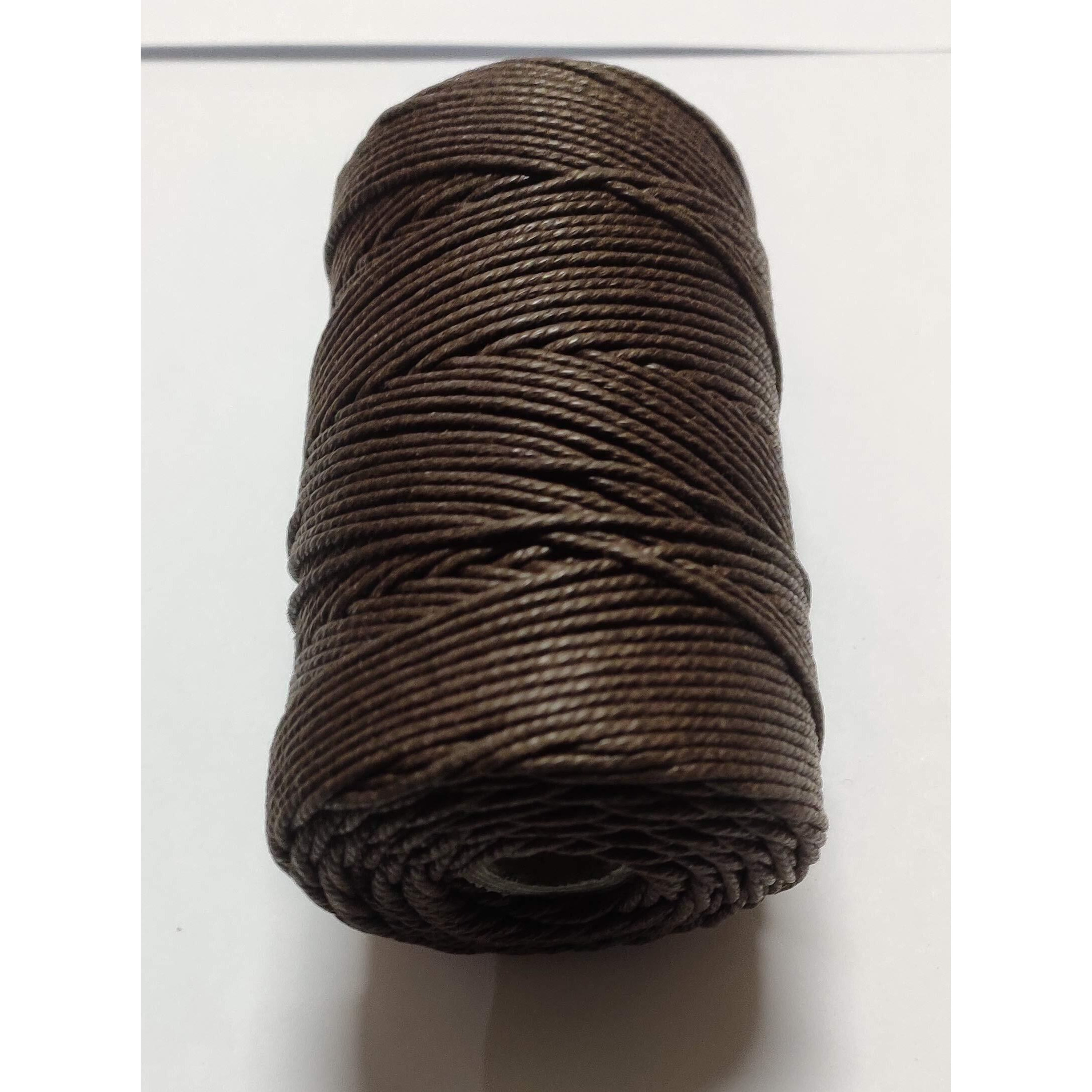 Omx 100Mtr/ 328Feet 3Ply Wax Coated Cotton Cord For Jewellery Making. Heavy Duty Packing String For Diy Crafts And Gift Wrapping (Brown, 1 Pcs)