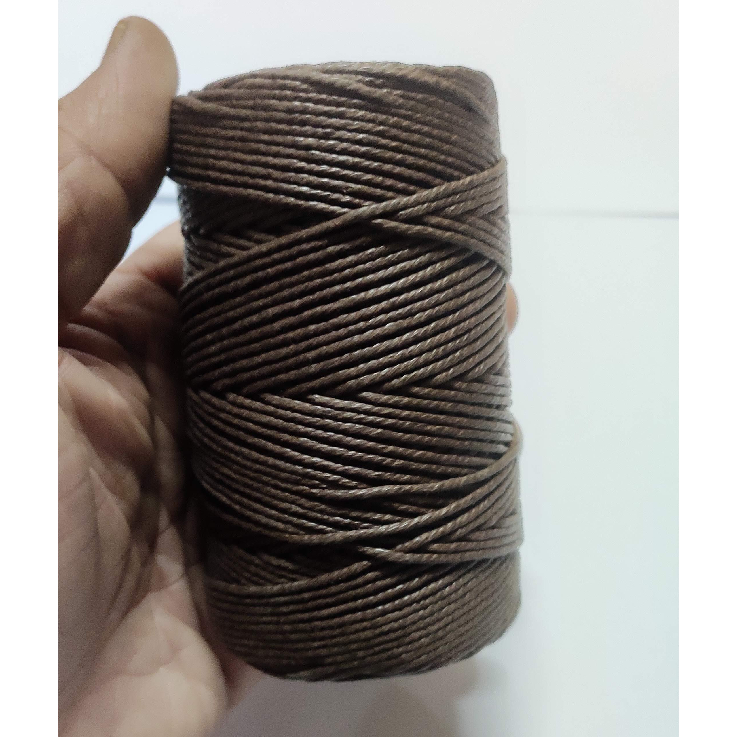 Omx 100Mtr/ 328Feet 3Ply Wax Coated Cotton Cord For Jewellery Making. Heavy Duty Packing String For Diy Crafts And Gift Wrapping (Brown, 1 Pcs)