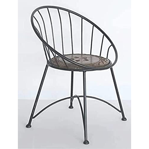 Incredible Artifacts Wooden And Iron Chair (Size 24 Inch)