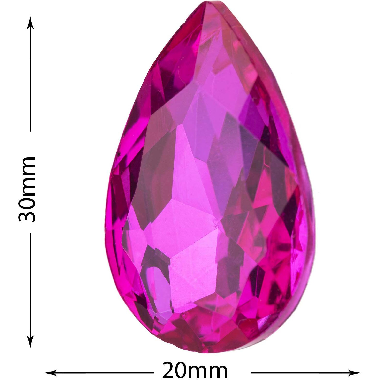 Diy Crafts Pack Of 1Pc 10X1, Crystal Pink Color, 10Pcs/Lot 30Mmx20Mm Teardrop Shape Diy Jewellery Making Accessories Crystal Pink Color Dno A3 ((Pack Of 1Pc 10X1, Crystal Pink Color)