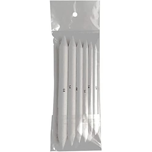 Eclet 6 Pcs Blending Stumps And Tortillions Paper Art Blenders For Student Artist Charcoal Sketch Drawing Tools(E)