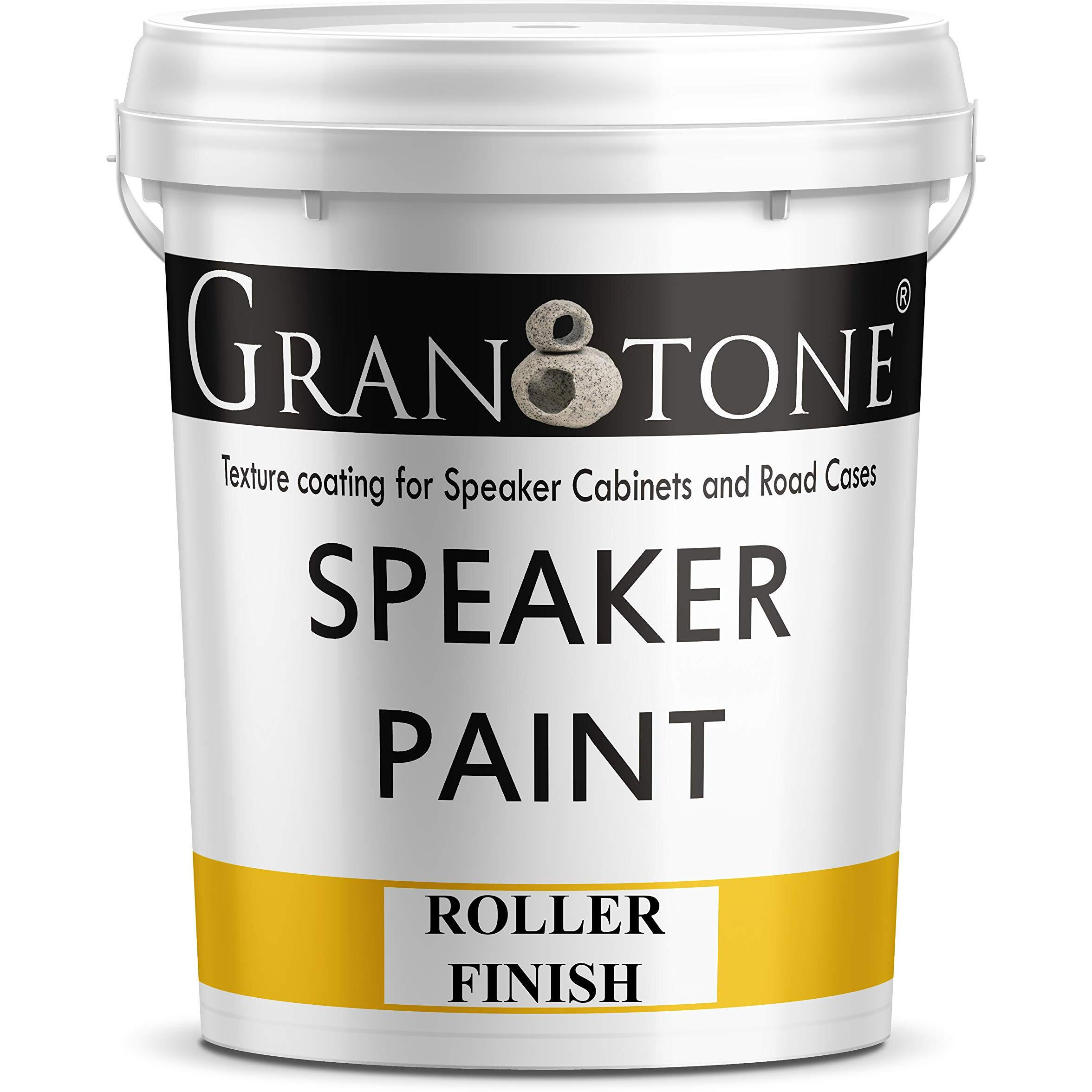 Granotone Roller Grade Speaker Cabinet Texture Coating Paint - Quick-Drying, Extra Coverage For Texturised Finish, Water-Based, Long-Lasting Foundation, Black, 5 Kg
