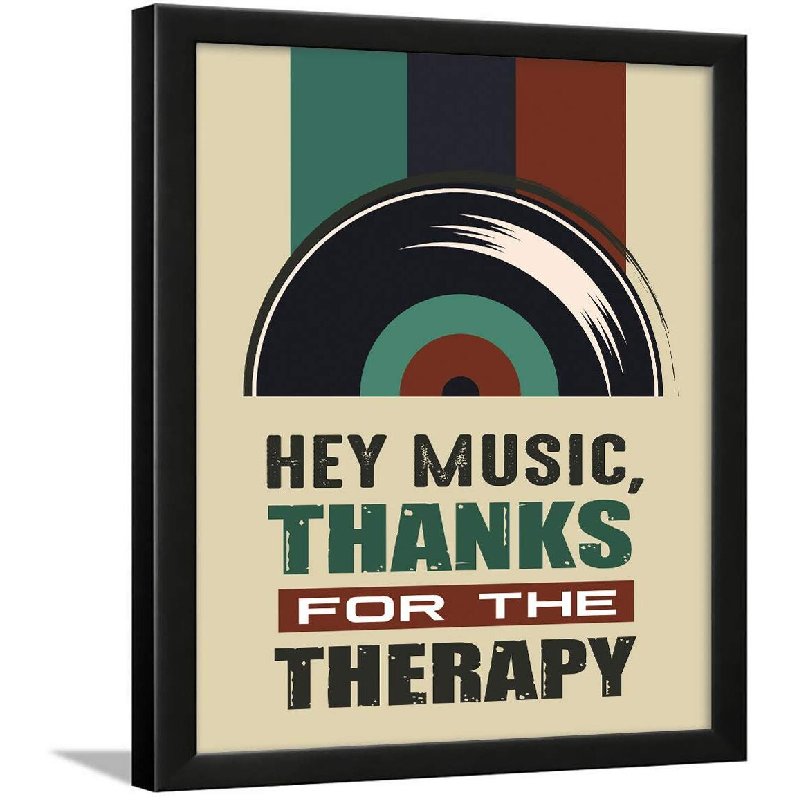 Chaka Chaundh - Music Quotes Wall Frame - Framed Music Posters - Music Quotes Frames - Music Quotes Framed Wall Paintings - Best Vintage Music Poster - (34 Cm X 27 Cm X 4 Cm) (Beige)