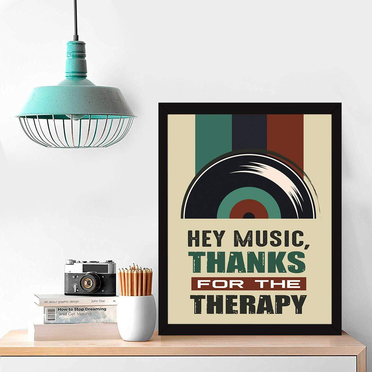 Chaka Chaundh - Music Quotes Wall Frame - Framed Music Posters - Music Quotes Frames - Music Quotes Framed Wall Paintings - Best Vintage Music Poster - (34 Cm X 27 Cm X 4 Cm) (Beige)