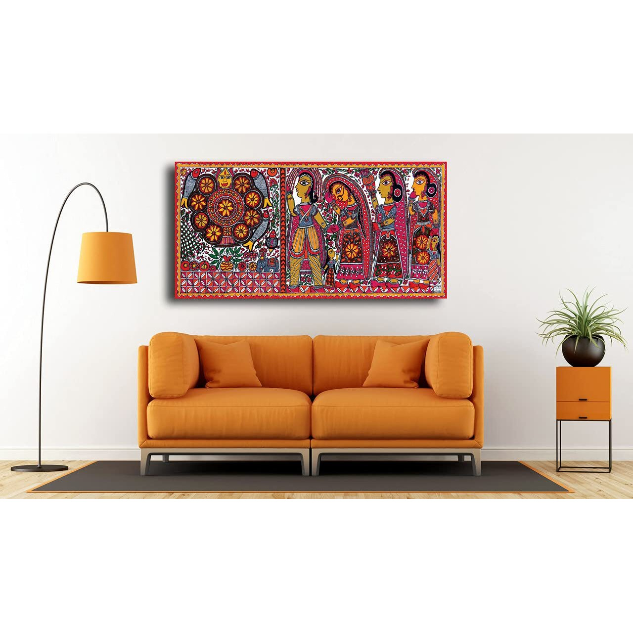 Pixelartz Canvas Paintings Madhubani Art Without Frame Modern Art Paintings For Home Decor Drawing Room Wall Paintings For Bedroom Living Room