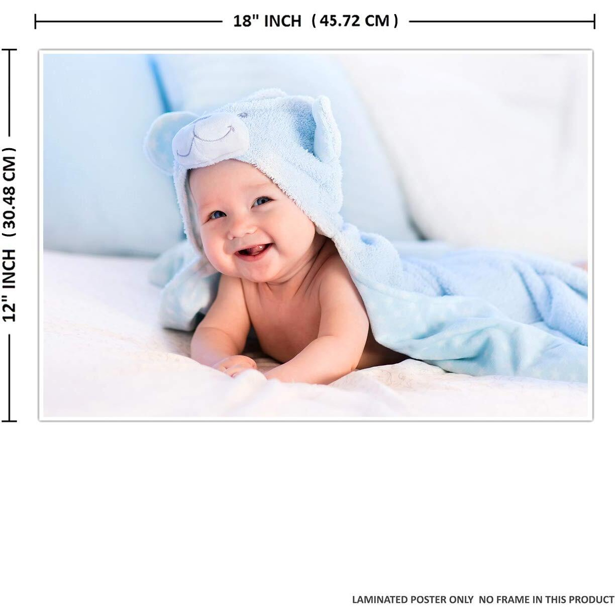 Manial Paper Smiling Baby Wall Poster, Multicolour, Abstract, 12 X 18 Inch, Set Of 5