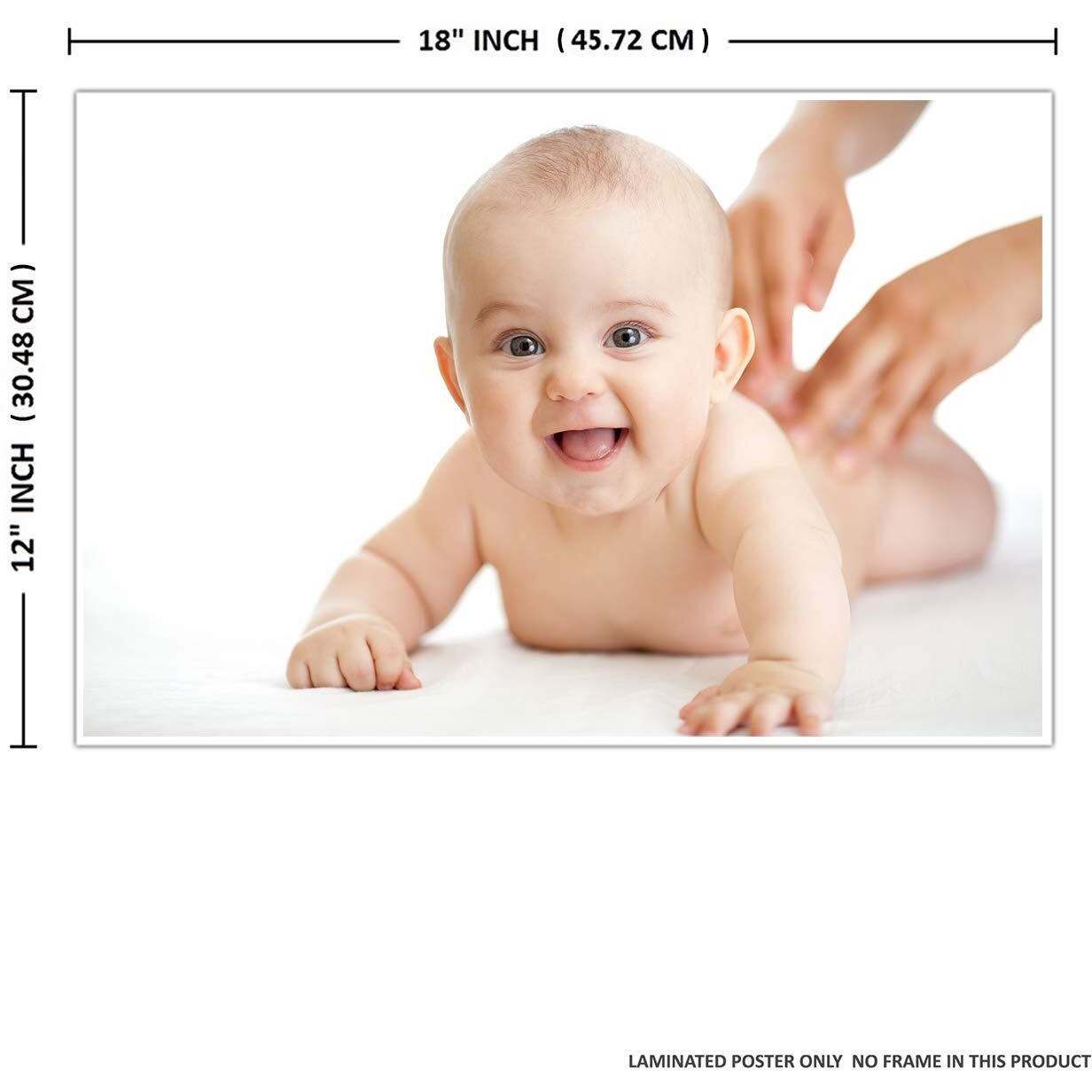 Manial Paper Smiling Baby Wall Poster, Multicolour, Abstract, 12 X 18 Inch, Set Of 5