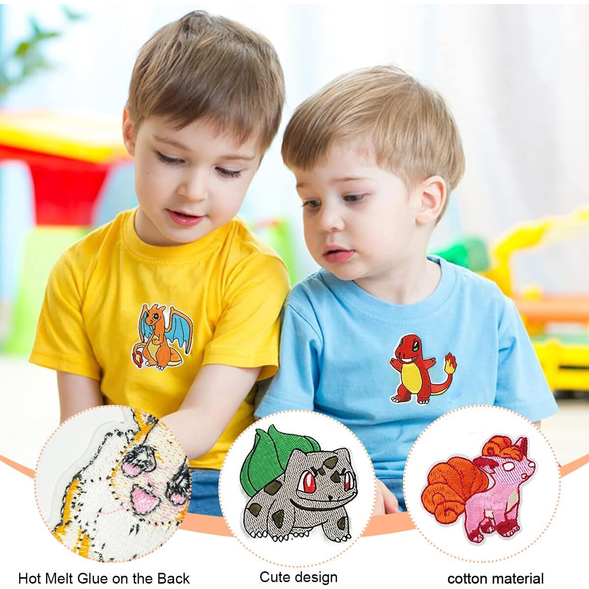 Fancyku 16Pcs Cartoon Patches Mixed Iron On Embroidered Applique Sew On Patch Diy Clothing Craft Decoration Accessories