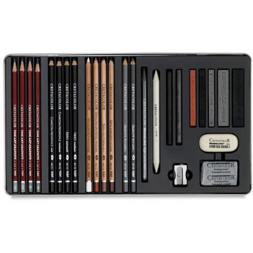 Cretacolor Teacher's Choice - Advanced Drawing Set Of 26,Black,Ex