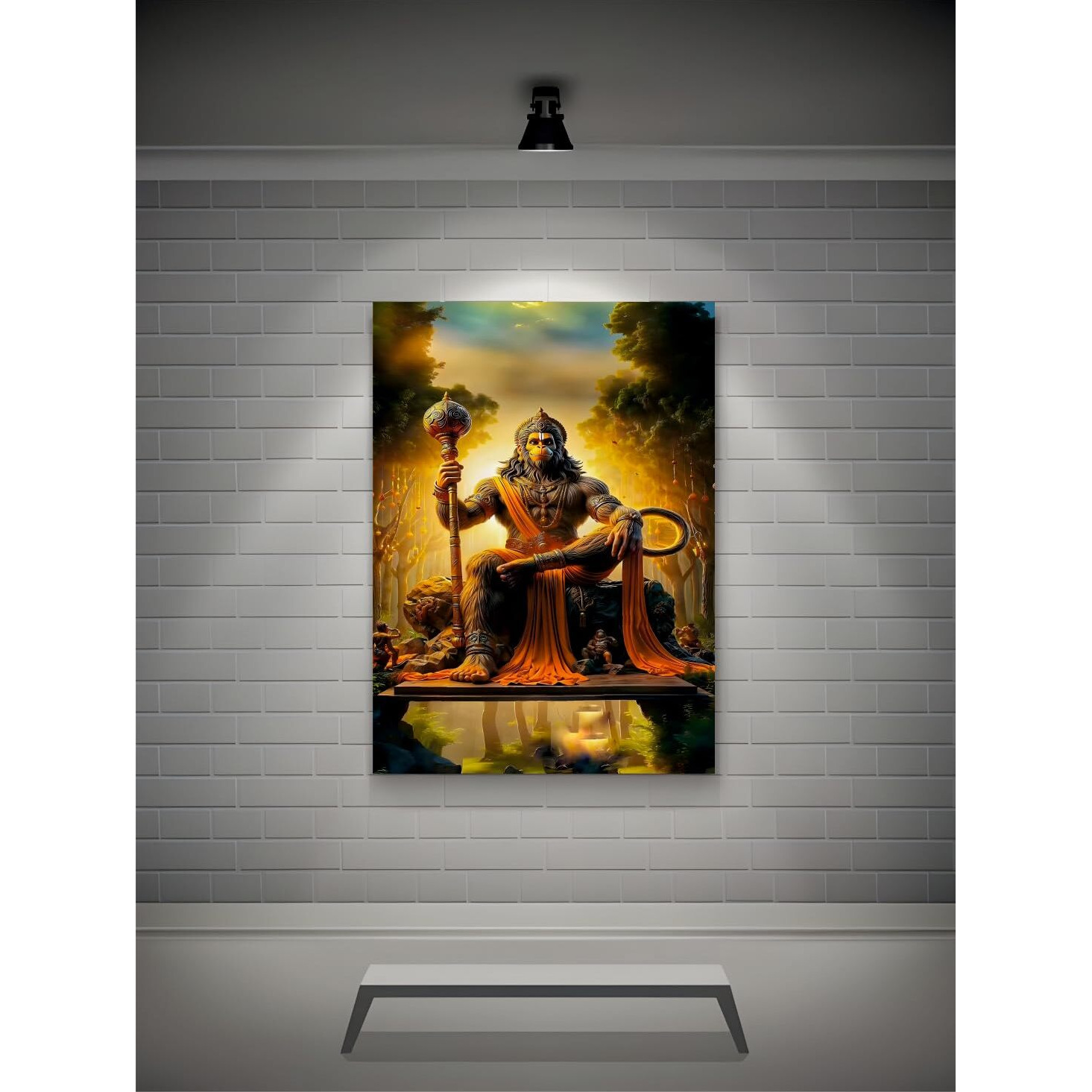 Anabia Decor Shree Veer Bajrang Bali Wall Poster For Livingroom, Bedroom, Office, Kidsroom (Size - 30 Cm X 45 Cm)