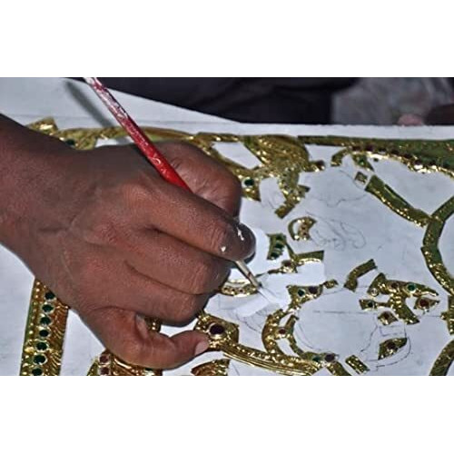 Gold Leaf Company Tanjore Gold Foils 6X4 Size 25 Pages And 64 Inches Gold Foils Book For Tanjore Painting,Mysore Painting,Art & Crafts Home Decoration Etc (64)