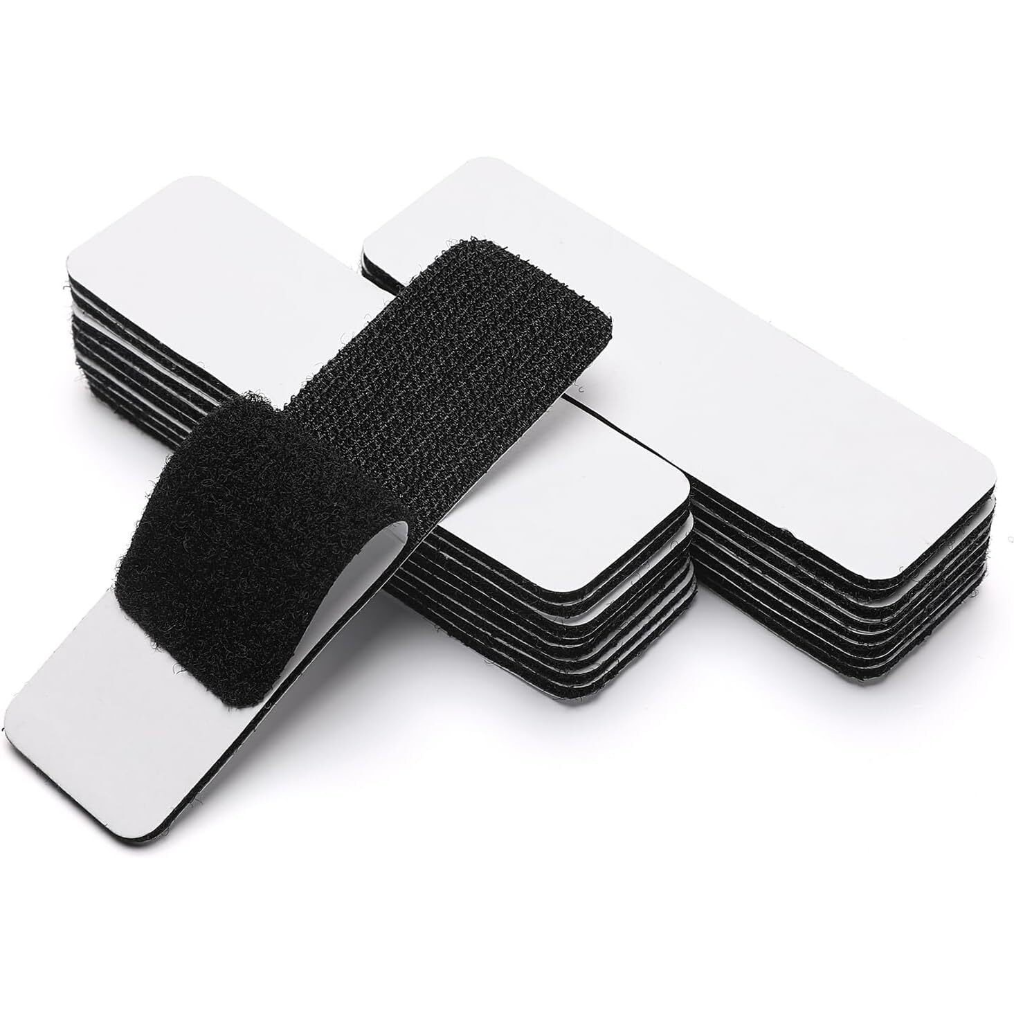 Mgnlr Hook Loop Strips Reclosable - Strong Back Adhesive Fasten For Home, Office Use - Instead Of Holes And Screws | Double Side Mounting Tape Industrial Strength Interlocking Tape (10 Pcs)