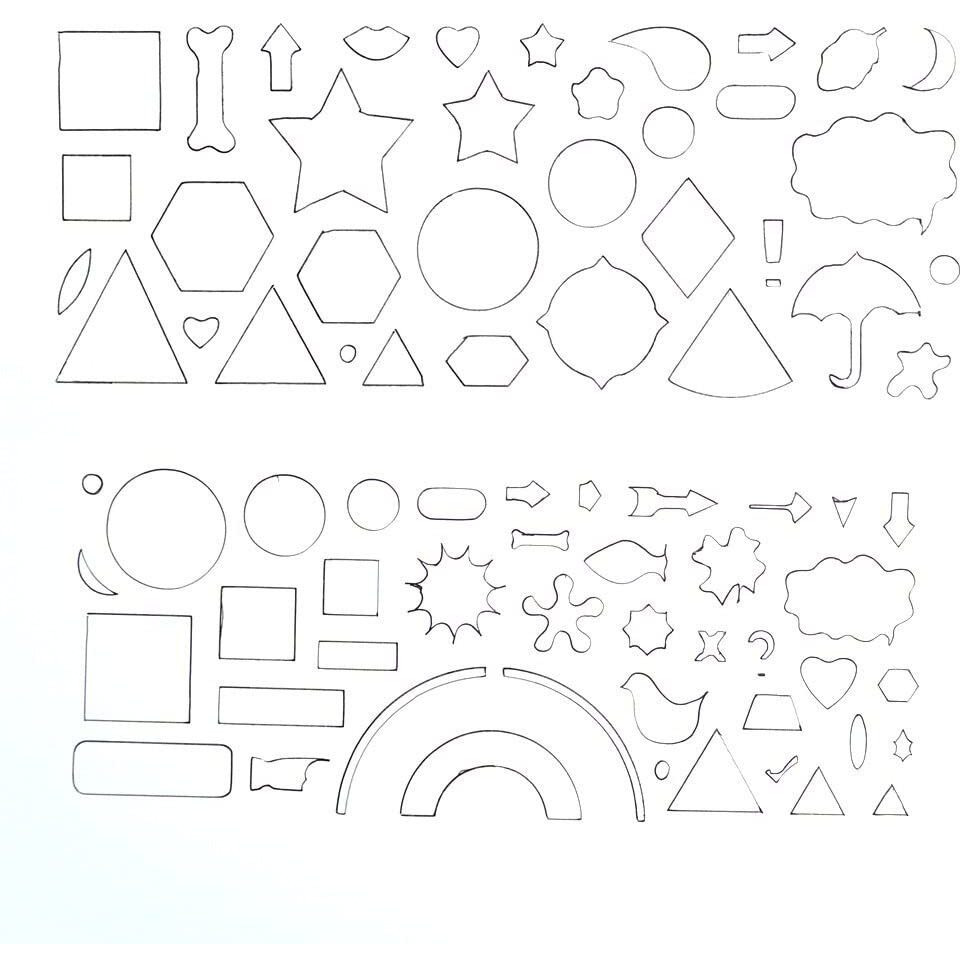Royals Birthday Return Gifts For Kids (Stencils Pack Of 6) | Kids Birthday Giftings | Birthday Gifts | Drawing Stencil Spirograph Ruler For Kids |