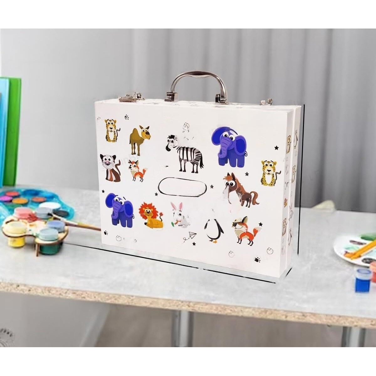 Karp 49Pcs Children Deluxe Art Drawing Set Art And Craft Mini Suitcase, Drawing And Painting Set Best For Birthday Gift For Boys Girls Children