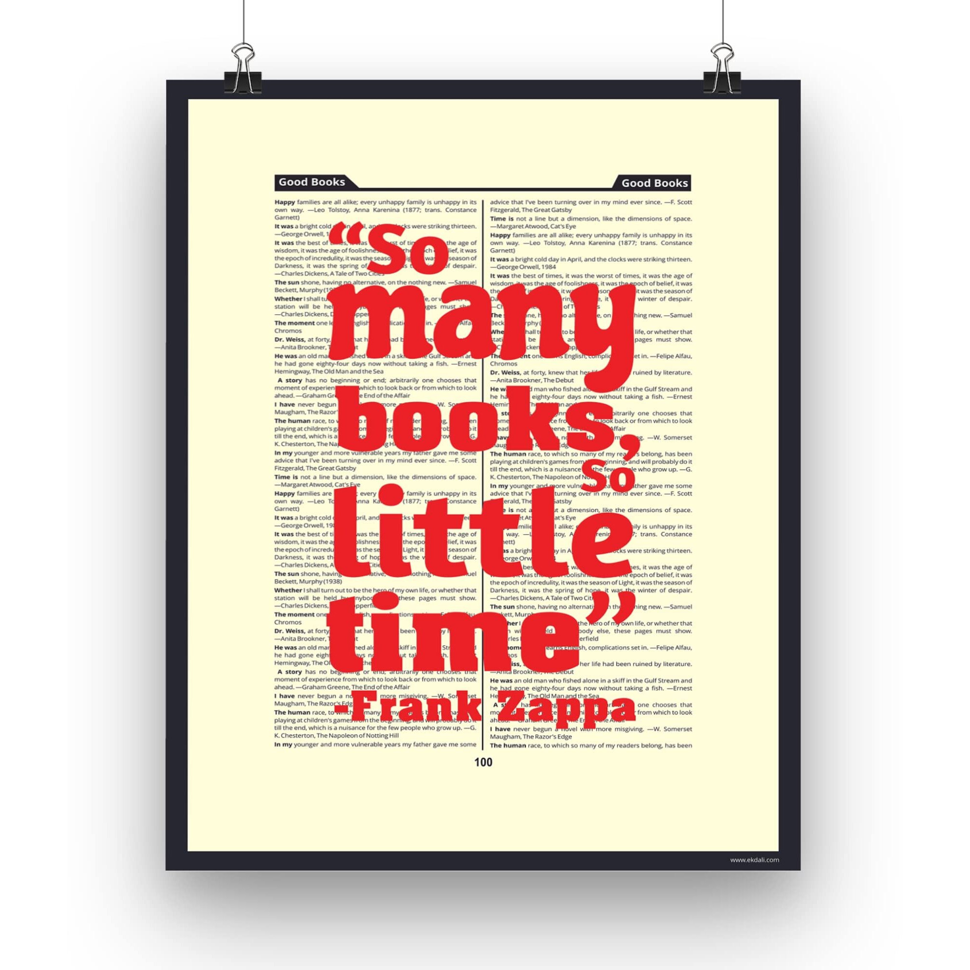 Ekdali Book Lovers Poster- Poster To Put In Study Room - Ideal Gift For Book Lovers - Bookish Gifts - Poster Size 13 X 19 Inches