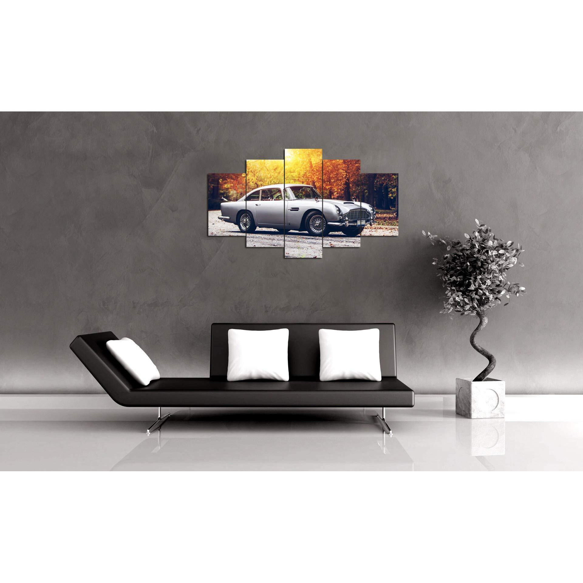 Kartik Digital Print Wooden 5 Panel Car Wall Decor Art Painting (Multicolour, 30 X 17.5 Inches)