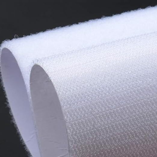 Echsrt 1X4 Inch Self Adhesive Hook And Loop Strips - 10 Sets - White Sticky Back Tape Fastener, Heavy Duty Mounting Strips For Home Or Office Use - Instead Of Holes And Screws