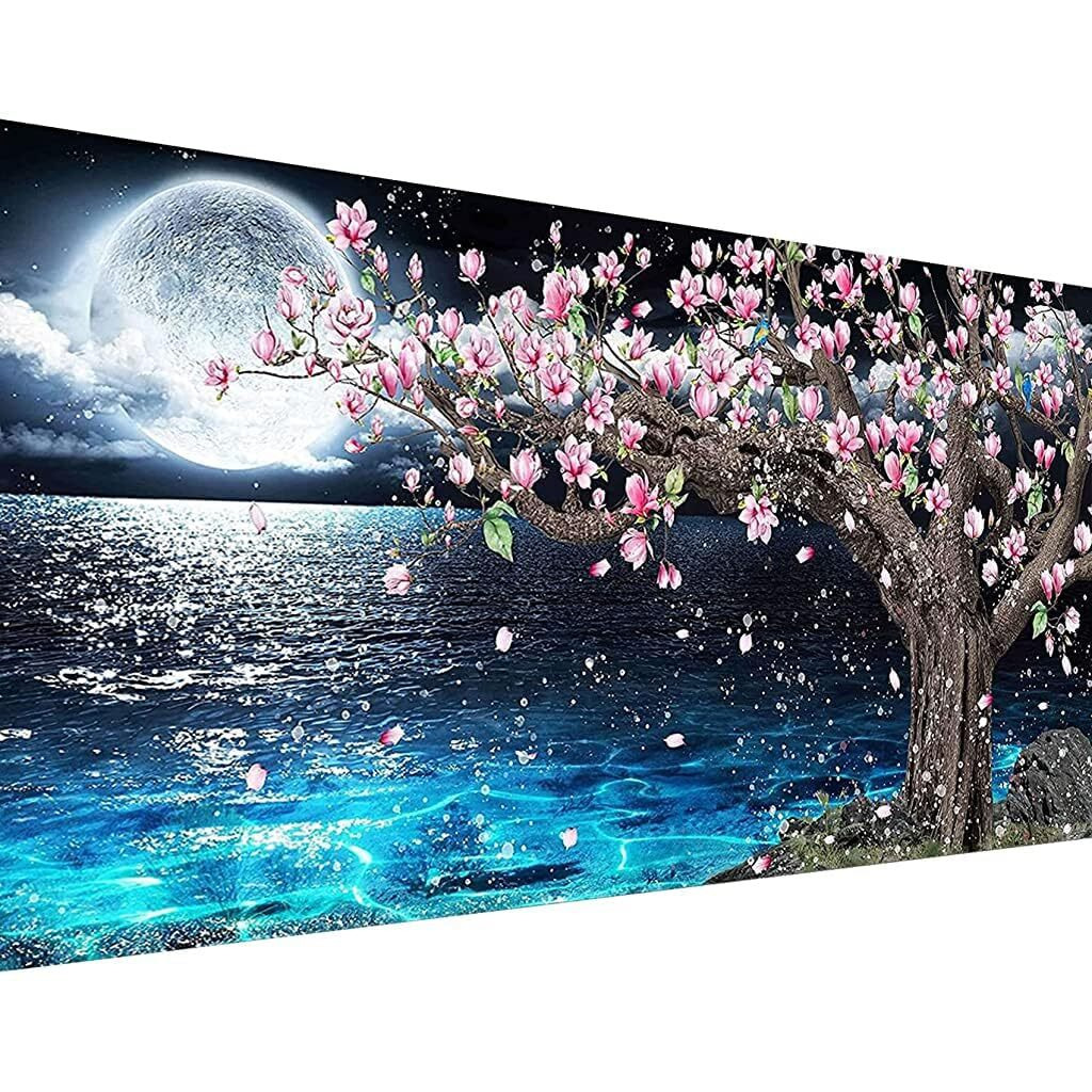 Diamond Craftz 5D Diamond Painting Kit, 27.5 X 15.7Inch Large Size Diamond Painting Kit For Adults & Kids, Very Suitable For Home Leisure And Wall Decoration, Gift For Kids And Adults (Moon)
