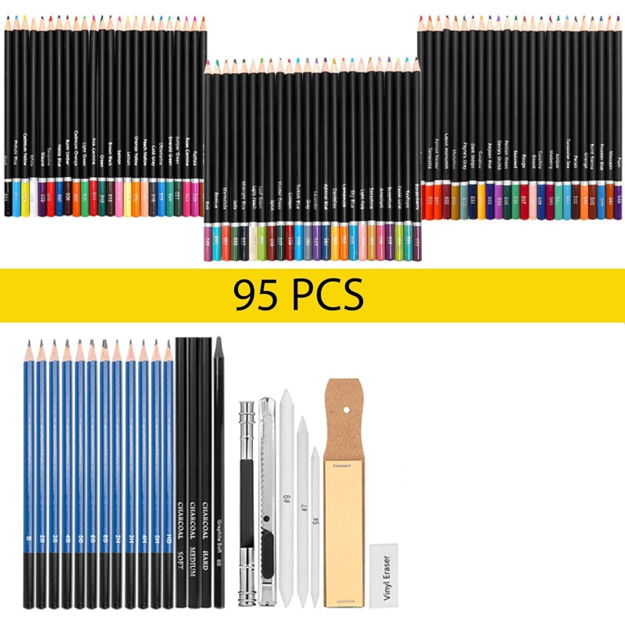 Artownlar 95 Pieces Professional Sketching Kit For Artists, Shading Pencil Set With Premium Zipper Case, Graphite Charcoal Sketch Pencil Kit, Drawing Kit, Art Supplies, Best Gift For Artists, Diy