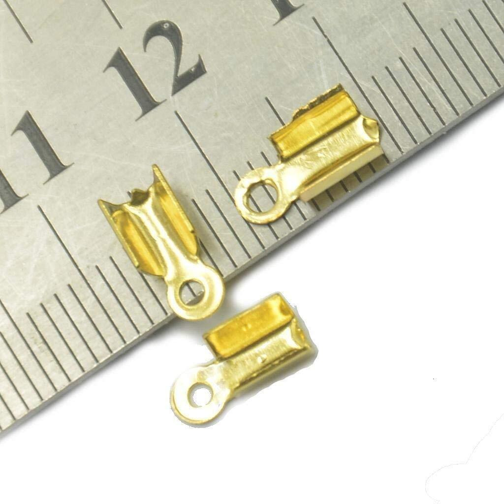 Diy Crafts Design  No 1, Pack Of 50 Pcs, 50Pcs 304 Stainless Steel Fold Over Crimp Cord Ends Fol(Design  No 1, Pack Of 50 Pcs)