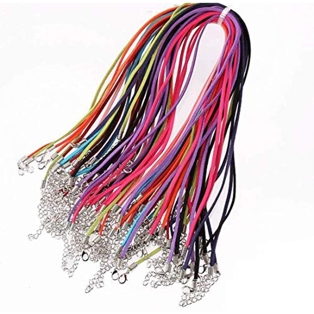 Diy Crafts Design  No 1, Pack Of 10 Pcs, Suede Leather Cord Chains With Lobster Clasp For Di (Design  No 1, Pack Of 10 Pcs)