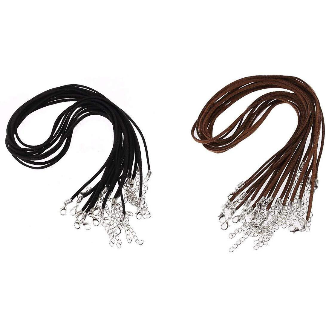 Diy Crafts Design  No 1, Pack Of 10 Pcs, Suede Leather Cord Chains With Lobster Clasp For Di (Design  No 1, Pack Of 10 Pcs)
