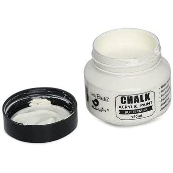 Little Birdie Home Decor Chalk Paint Buttermilk - 120Ml |Chalk Paint For Wood Furniture, Wall, Home Decor, Glass, Terracotta Pots & Multi Surface Paint