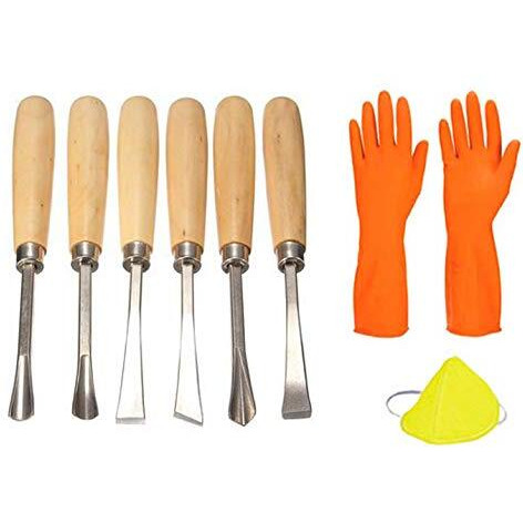 Isc Wood Carvings Set For Great For Carving Woods, Clay And Wax For Home And Professional Use - 6 Pcs