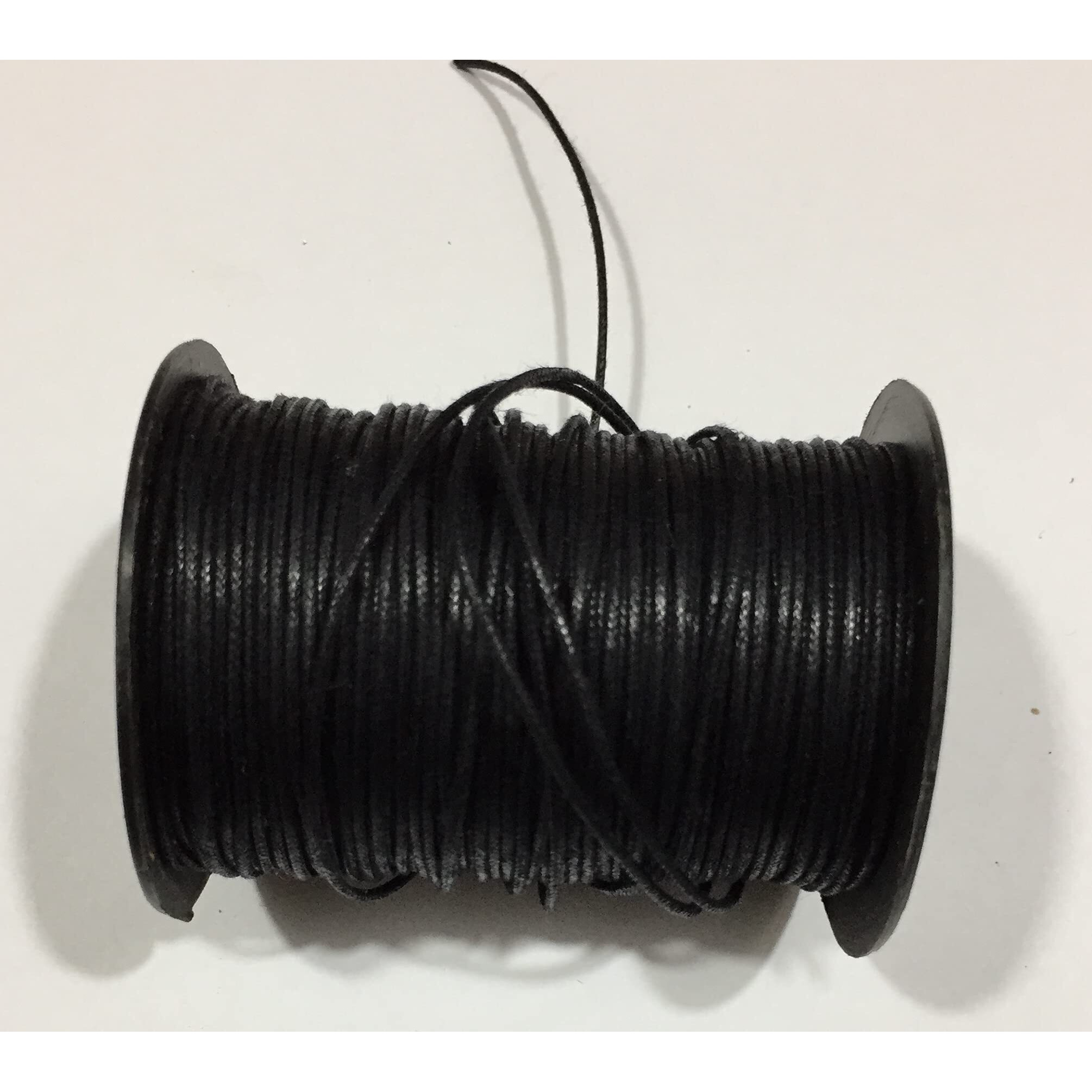 Omx Wax Cord Cotton Cord For Diy Jewellery Making, Beading, Art And Craft Work And Handicrafts, Size 1.5Mm Pack Of 100 Mtrs. (Black, 1.5Mm)