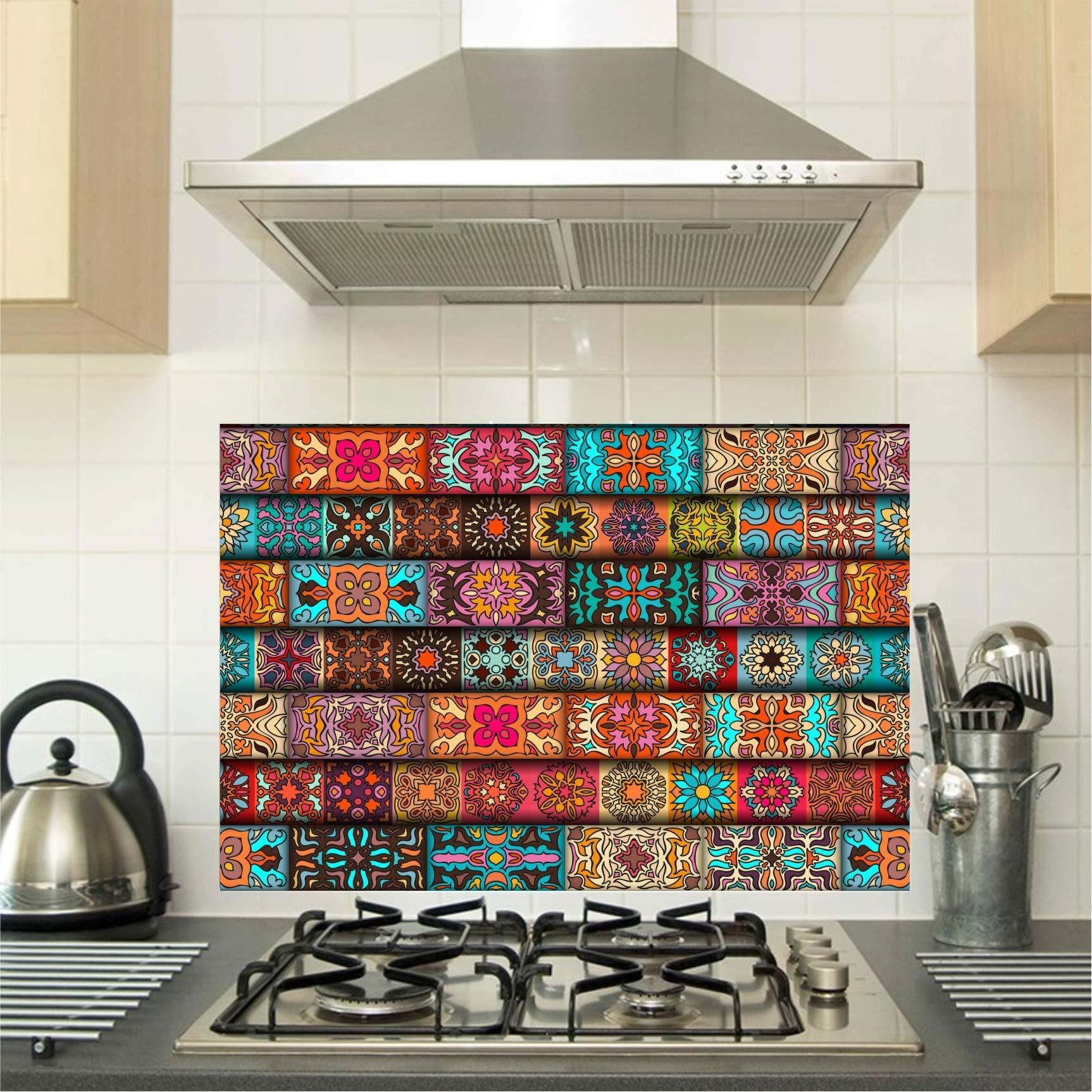 Stickeryard Vinyl Removable Kitchen Oil Proof Decal Sticker Kitchen Wall/Tiles Sticker (60 X 46 Cm, Multicolor)
