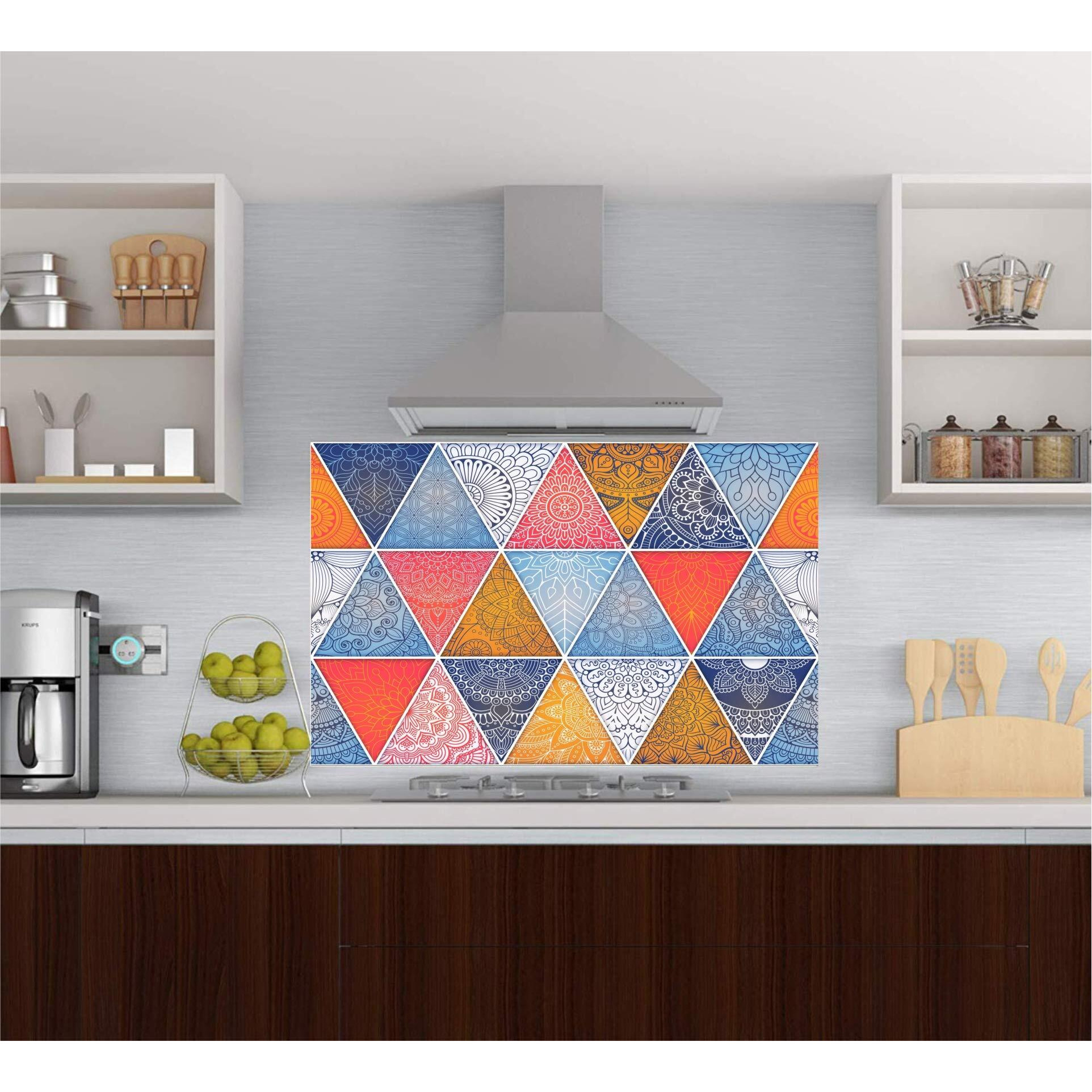 Sticker Yard Vinyl Removable Kitchen Oil Proof Decal Sticker (60 X 46 Cm, Multicolor)