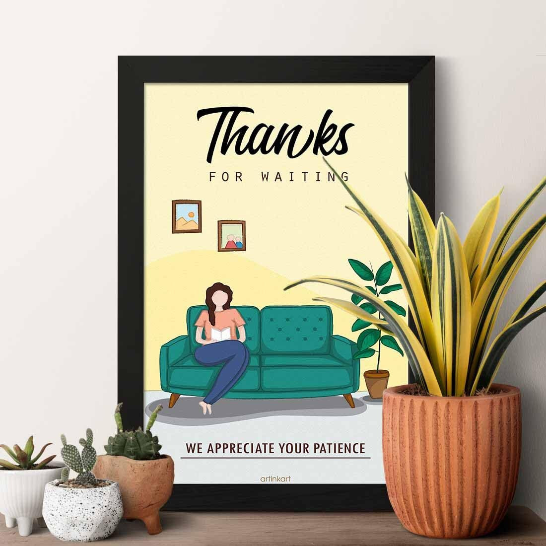 Artinkart- Waiting Area Framed Posters For Hospital Opd, Doctor Posters For Wall, Doctor Frames For Wall Decor, Doctor Quotes Wall Frames For Clinic, Lab, Dentist (Synthetic Wood, 9.5X13.5 Inch)