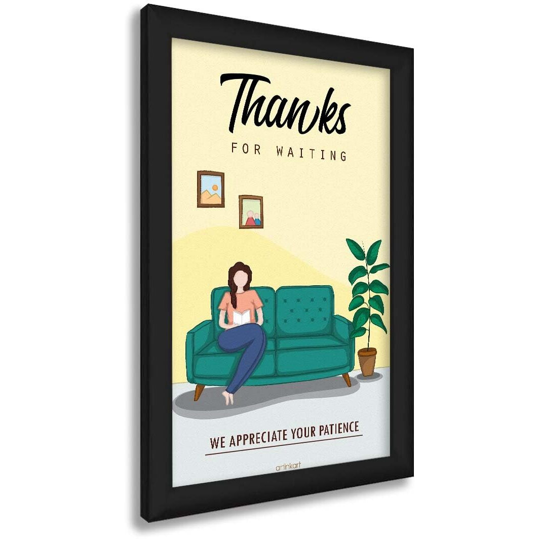 Artinkart- Waiting Area Framed Posters For Hospital Opd, Doctor Posters For Wall, Doctor Frames For Wall Decor, Doctor Quotes Wall Frames For Clinic, Lab, Dentist (Synthetic Wood, 9.5X13.5 Inch)