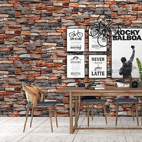 Jaamso Royals Multicolor Brick Peel And Stick Self Adhesive Wallpaper,Wall Sticker (200 Cm *45 Cm)