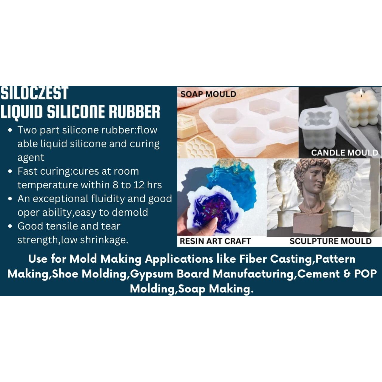 Siloczest Liquid Silicone Rubber-Lsr 220 (Slow) Molding Grade (1), White